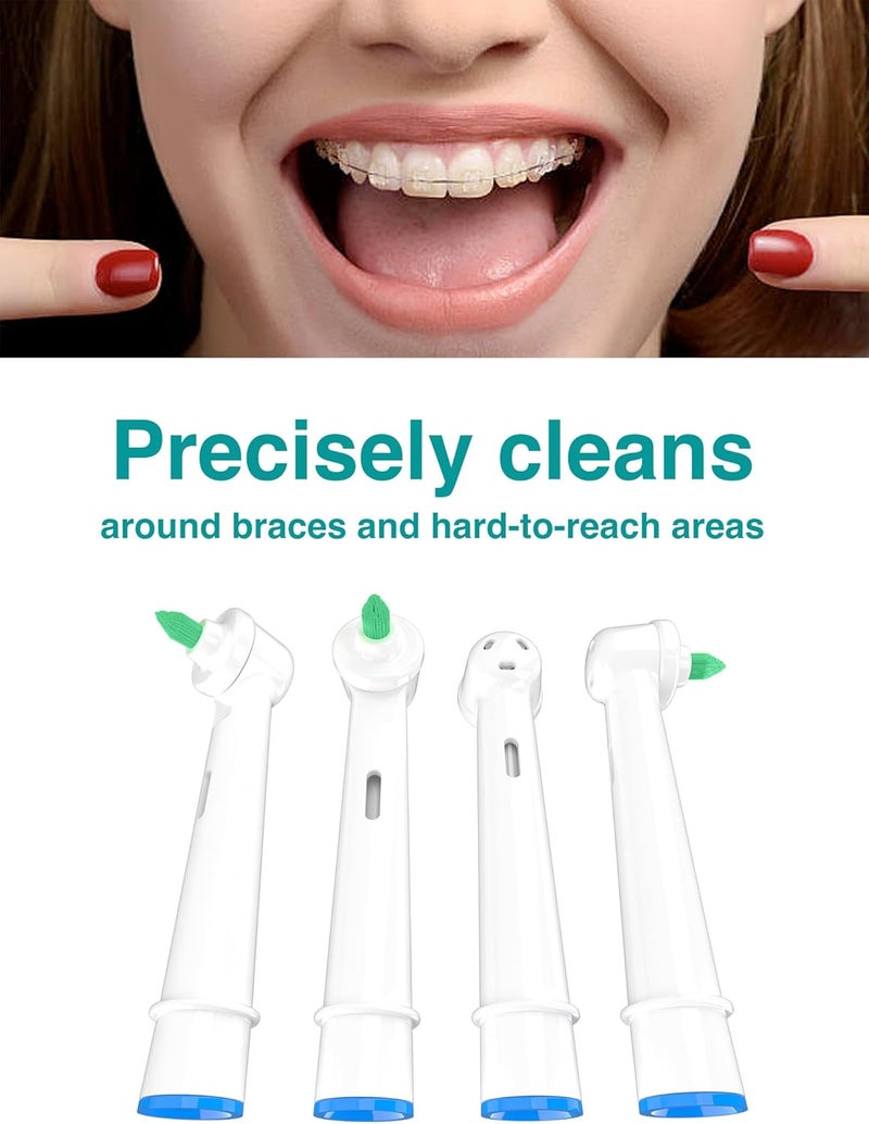 INUSO Interdental Replacement Toothbrush Heads for Oralb Electric Toothbrush Ortho and Power Tip Bristle Replacement Head - 2-Pack | Braces Brush Heads with Dupont Bristles | Interproximal Clean - Image 1